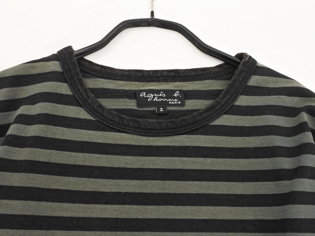 agnes b Agnes B homme Homme окантовка cut and sewn size2/ чёрный x серый *# * fka6 мужской