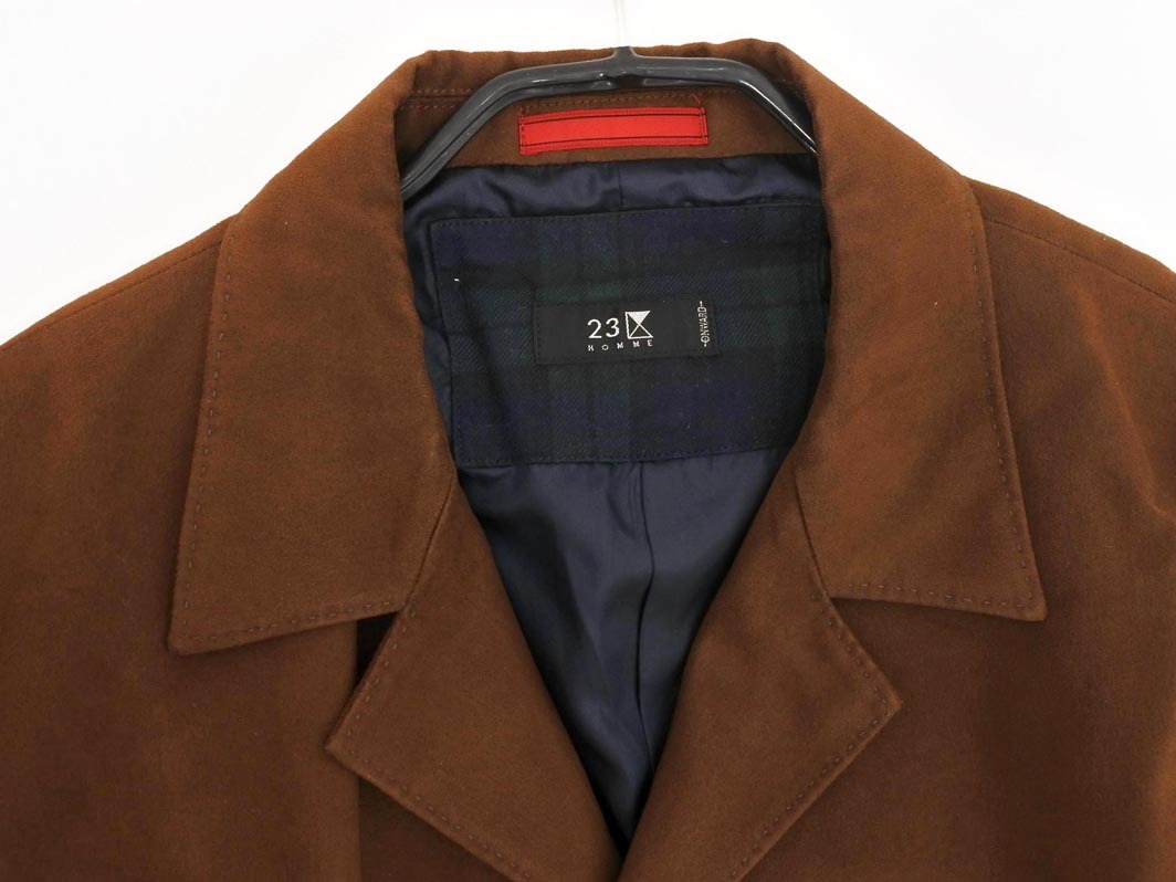 23区 HOMME スウェード調 ジャケット size50/茶 ◇■ ☆ fka6 メンズ_画像4