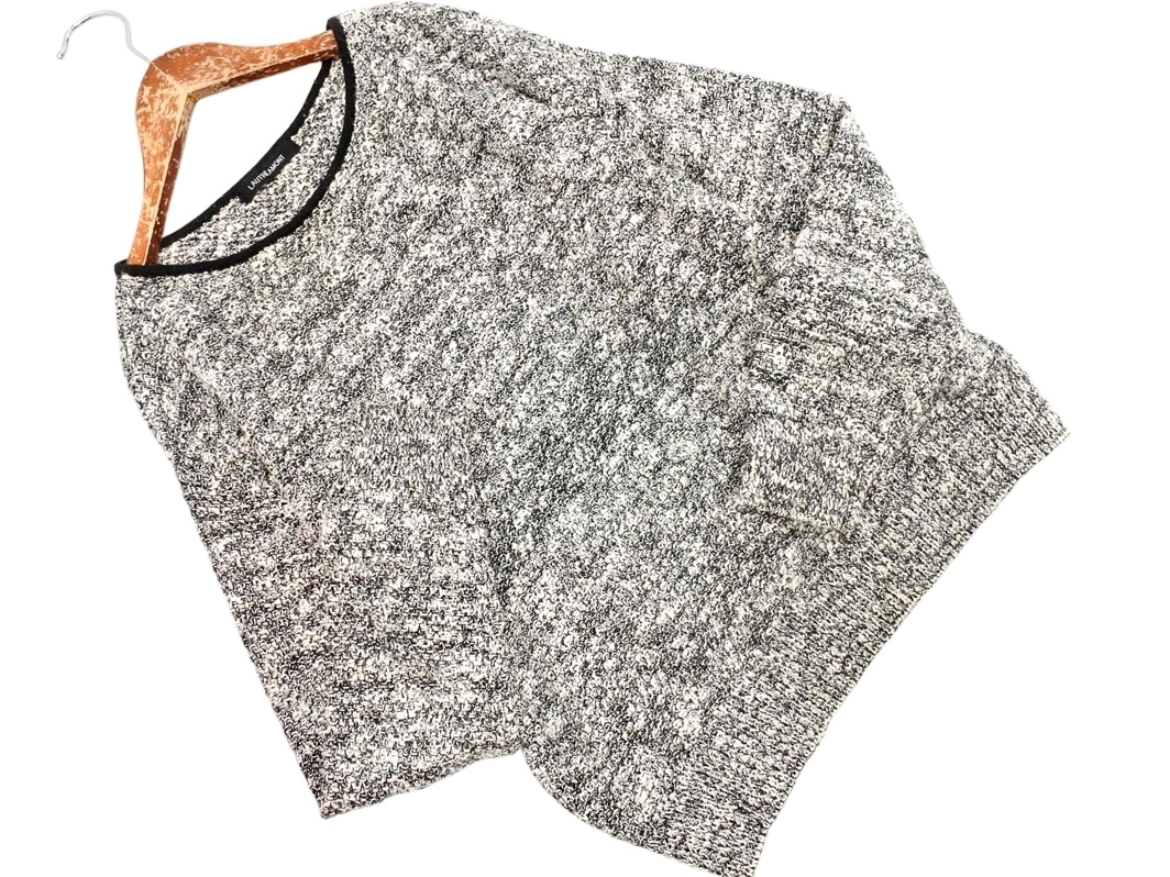 LAUTREAMONT low to редкость mon вязаный свитер size1/ белый x чёрный *# * fka6 женский 