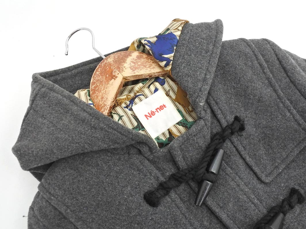 Ne-net ネネット アニマル モッサ ダッフル コート size2/グレー ◇■ ☆ fka6 レディース_画像2