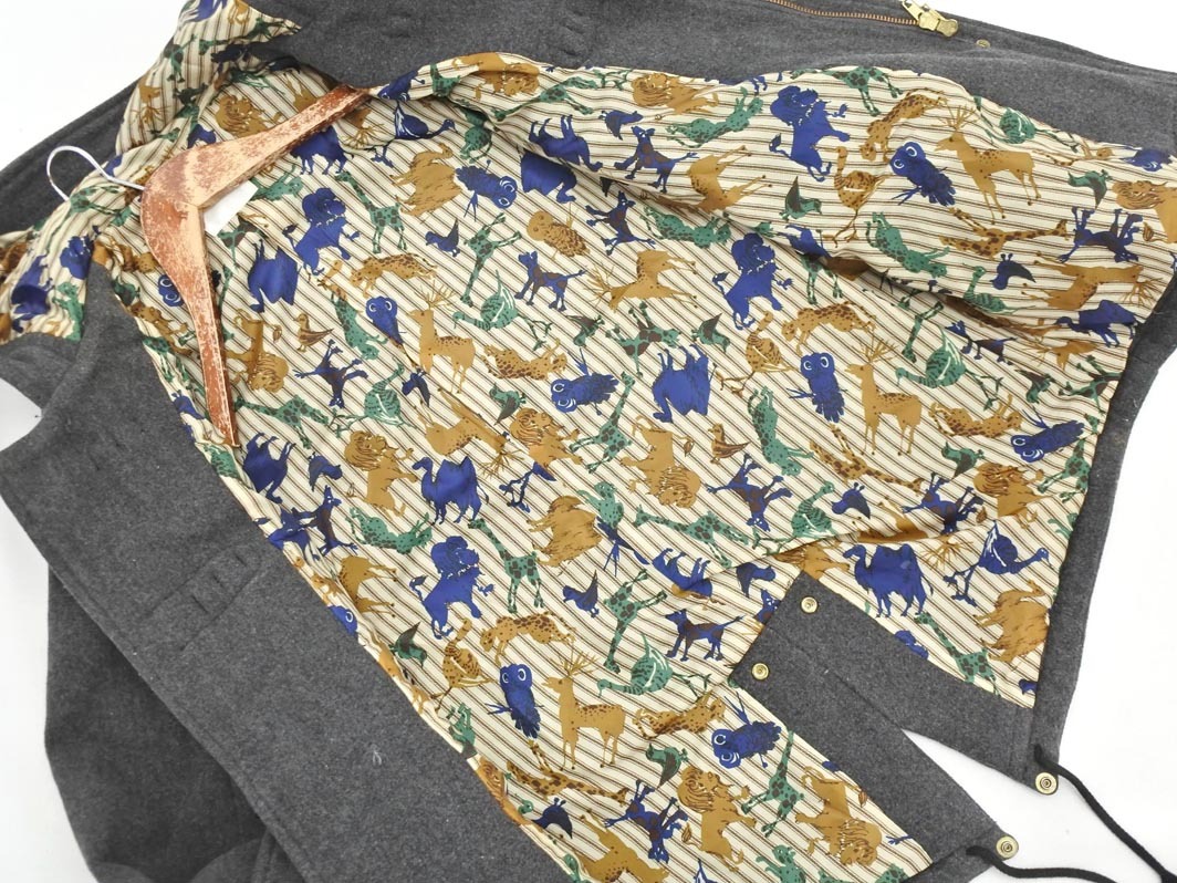 Ne-net ネネット アニマル モッサ ダッフル コート size2/グレー ◇■ ☆ fka6 レディース_画像4