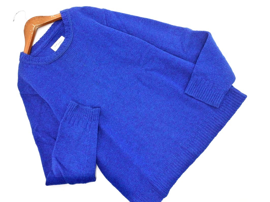 ADAM ET ROPE’ アダムエロペ ウール100% ニット セーター sizeM/青 ◇■ ☆ fkb0 レディース_画像1