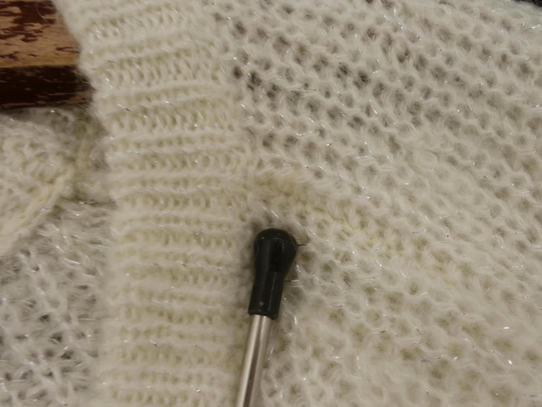 UNTITLED アンタイトル モヘア混 ラメ ニット セーター size2/白 ◇■ ☆ fkb0 レディース_画像4