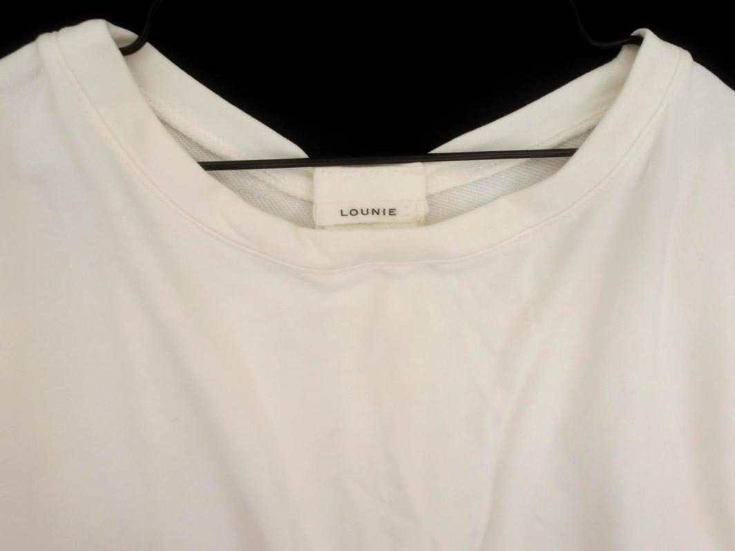 LOUNIE ルーニィ バックタック カットソー sizeF/白 ◇■ ☆ fkb0 レディース_画像4