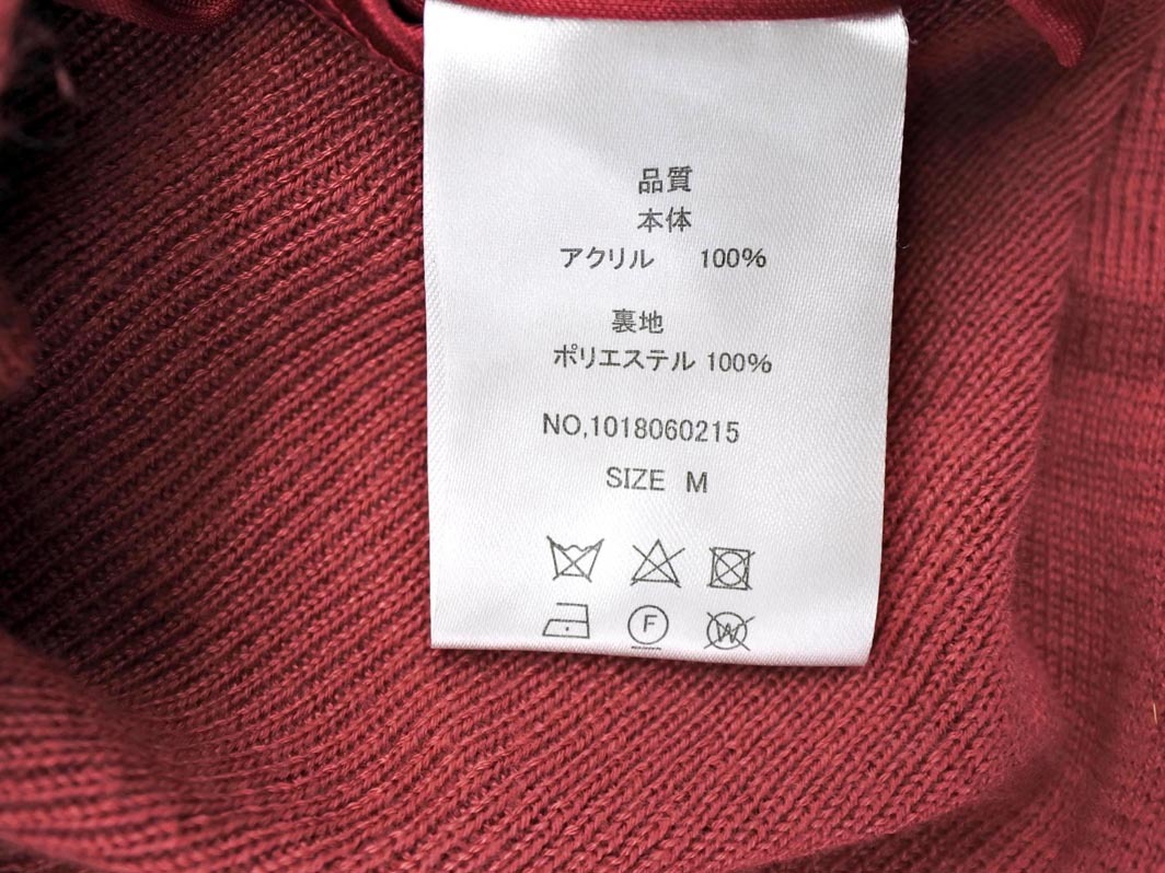 MAJESTIC LEGON マジェスティックレゴン フリル ニット ワンピース sizeM/ラベンダーピンク ◇■ ☆ fkb0 レディース_画像8