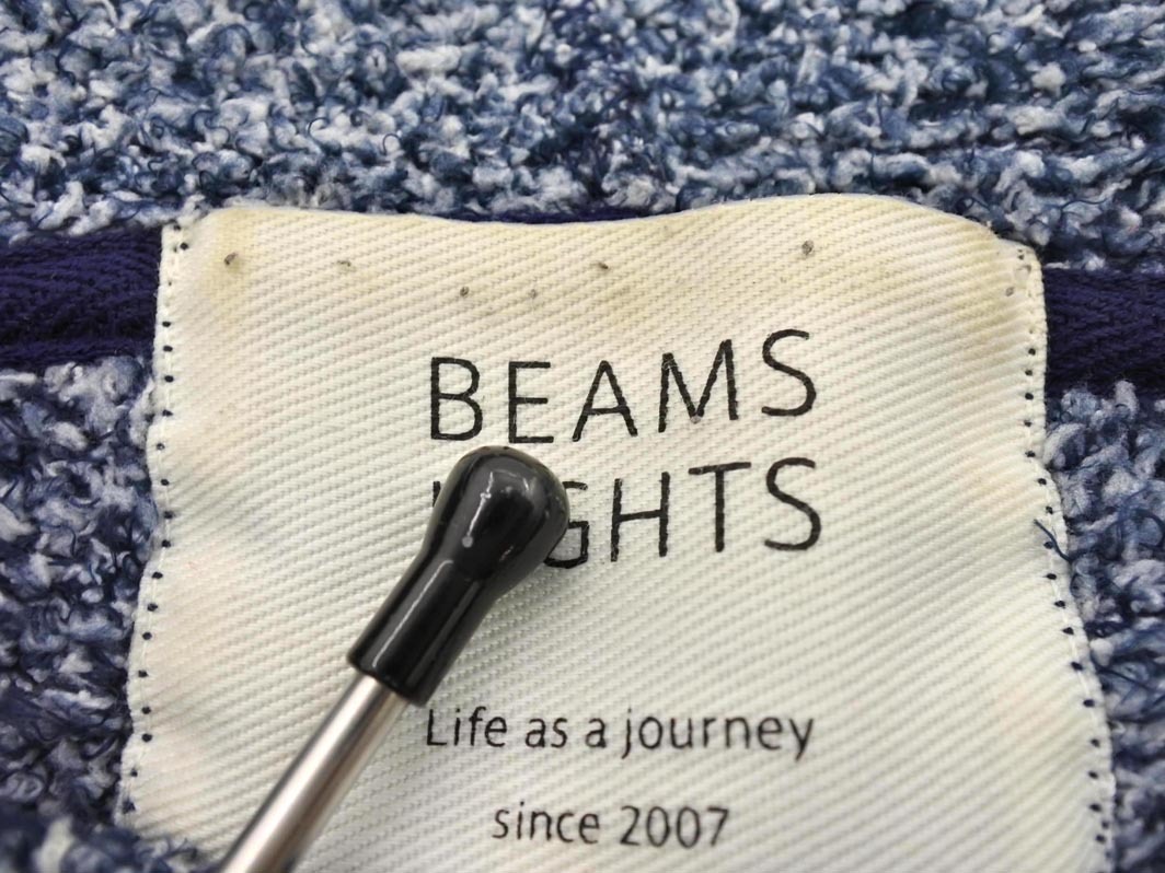 BEAMS LIGHTS ビームスライツ モコモコ ダブル ジップアップ パーカー sizeS/紺 ◇■ ☆ fkb0 メンズ_画像6