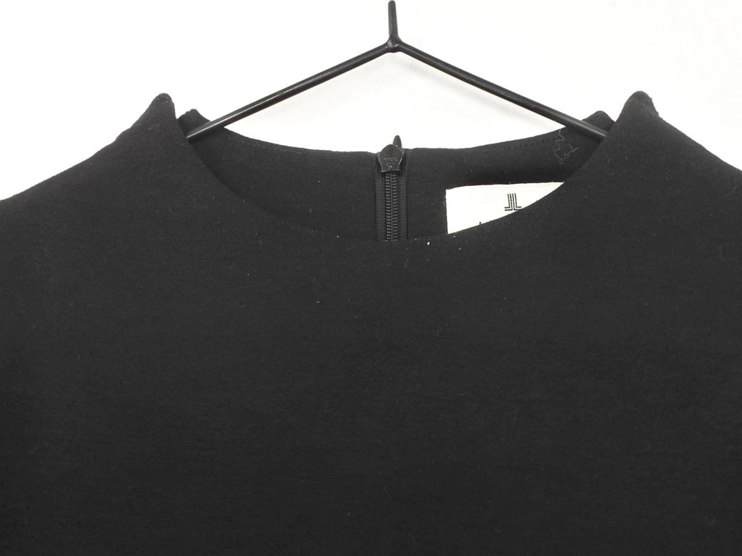 LANVIN ランバン フェイクレイヤード ストライプ シャツ ワンピース size38/白ｘ黒xグレー ◇■ ☆ fkb0 レディース_画像4