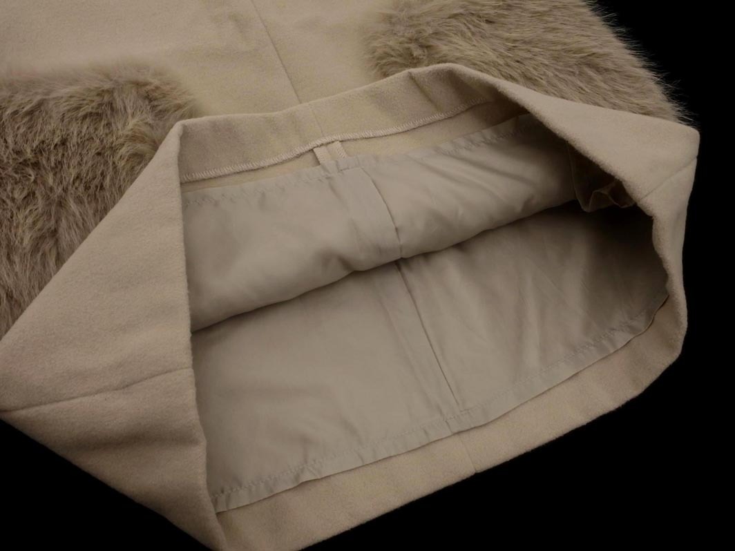 Apuweiser-riche アプワイザーリッシェ フェイクファー付き ワンピース ジャンパー スカート size1/ベージュ ◇■ ☆ fkb1 レディース_画像4