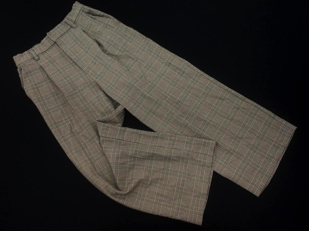 Rope Picnic ロペピクニック チェック タック ワイド パンツ size38/グレー ◇■ ☆ fkb1 レディース_画像1
