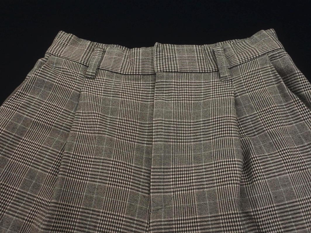 Rope Picnic ロペピクニック チェック タック ワイド パンツ size38/グレー ◇■ ☆ fkb1 レディース_画像3