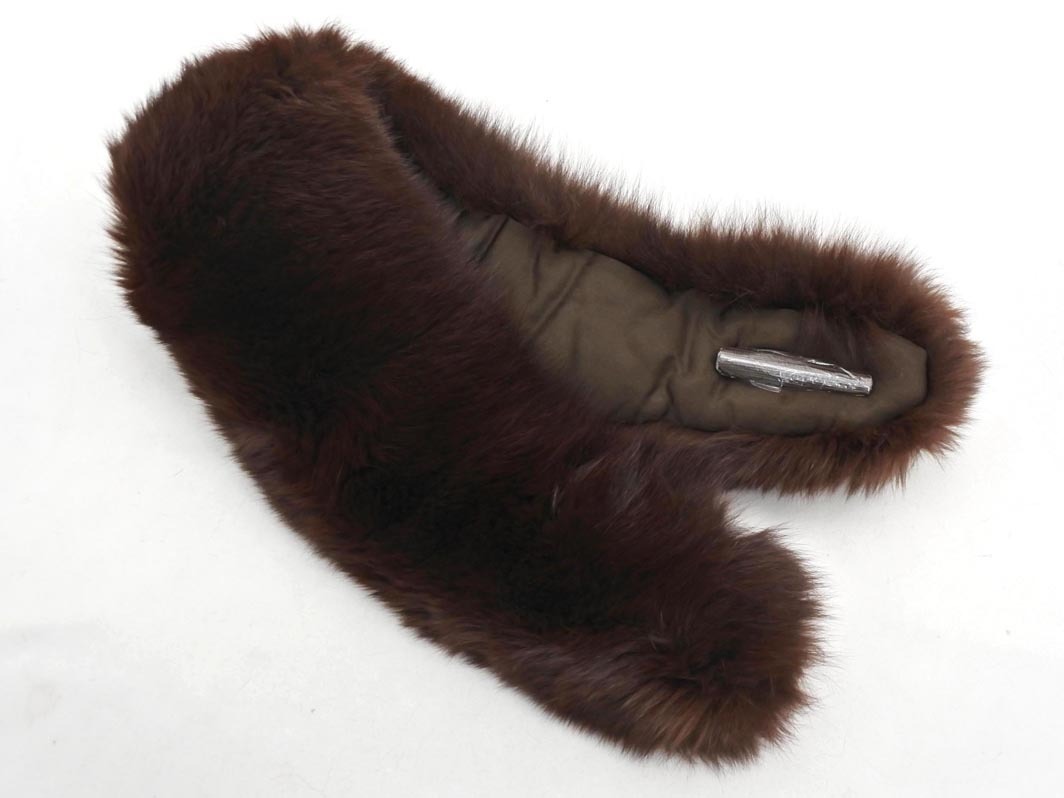 SAGA FOX サガフォックス リアルファー ティペット 茶 ◆■ ☆ fkb1 レディース_画像3