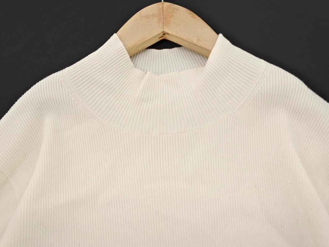 23区 大きいサイズ モックネック ニット セーター size46/オフホワイト ◇■ ☆ fkb1 レディース_画像2