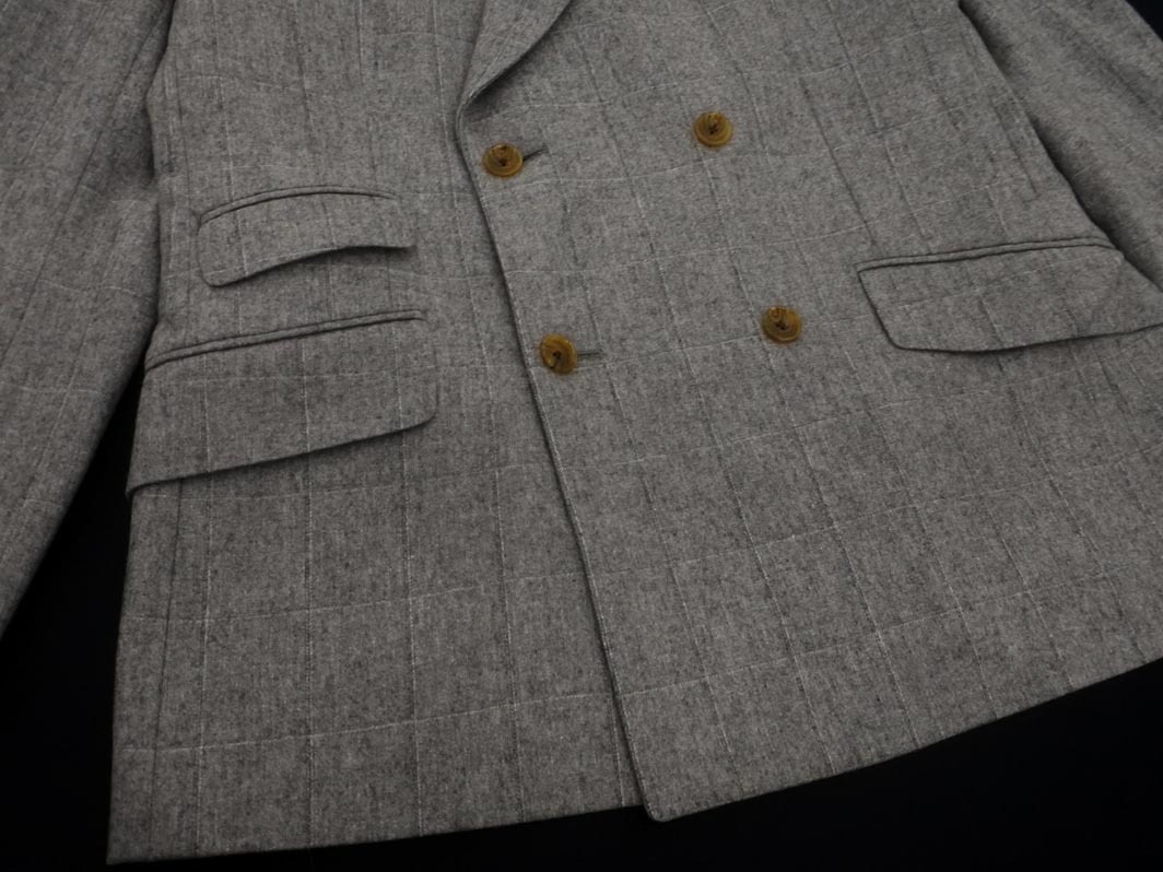 PAUL STUART paul (pole) Stuart шерсть . graph проверка tailored jacket size44L/ серый *# * fkb1 мужской 