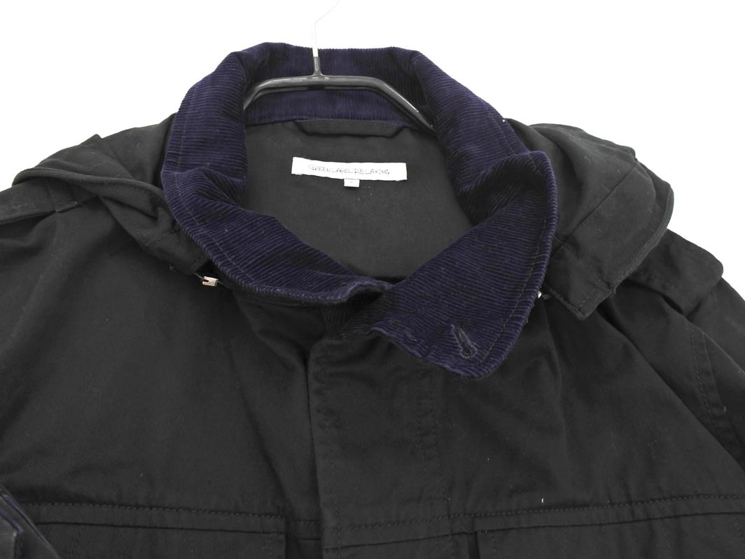 green label relaxing グリーンレーベルリラクシング ユナイテッドアローズ パーカー ジャケット sizeL/黒 ◇■ ☆ fkb1 メンズ_画像3