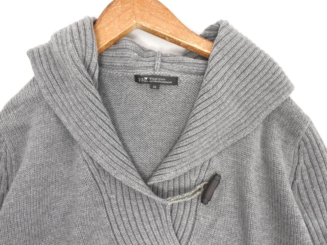 23区 ウール100% ニット セーター size44/グレー ◇■ ☆ fkb2 レディース_画像3