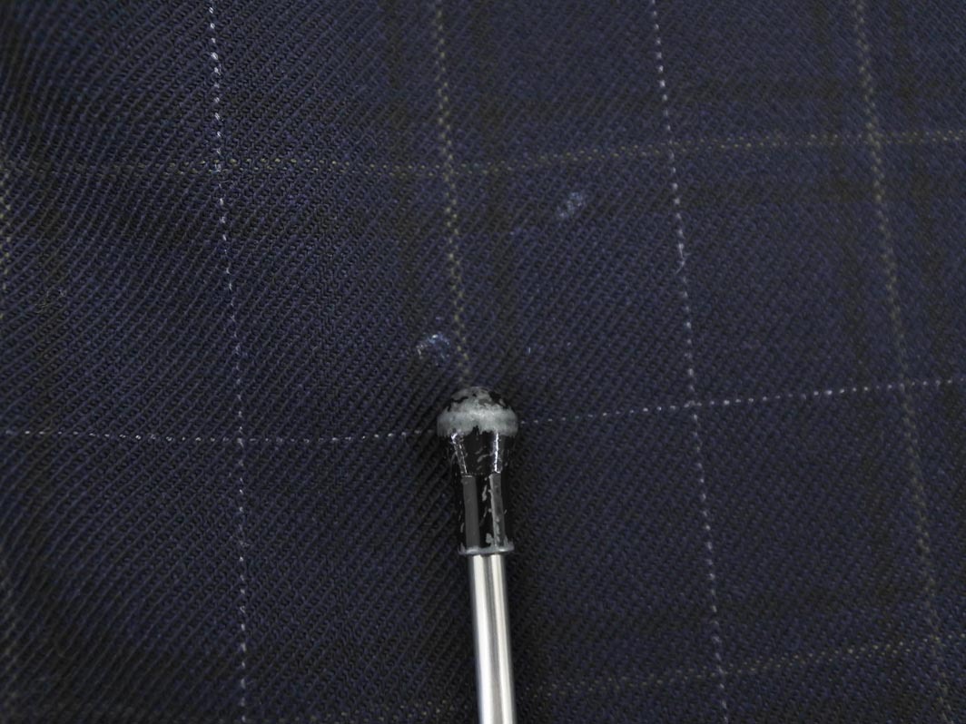 theory luxe セオリーリュクス ウール混 チェック ブラウス シャツ size38/紺 ◇■ ☆ fkb2 レディース_画像4