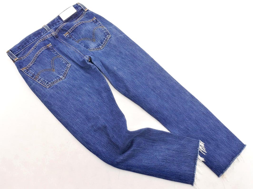 リダン リーバイス ユナイテッドアローズ 取扱 カットオフ ボタンフライ テーパード デニムパンツ size27/青 ■■ ☆ fkb2 レディース_画像6