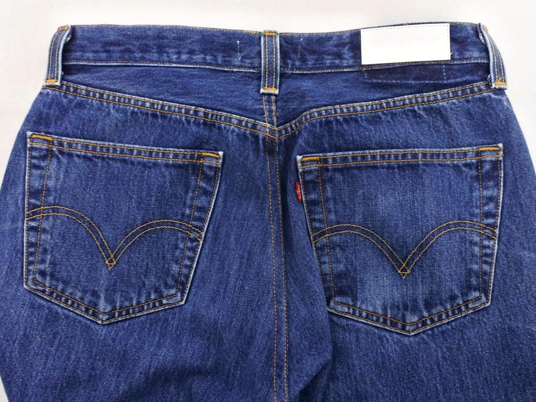 リダン リーバイス ユナイテッドアローズ 取扱 カットオフ ボタンフライ テーパード デニムパンツ size27/青 ■■ ☆ fkb2 レディース_画像7