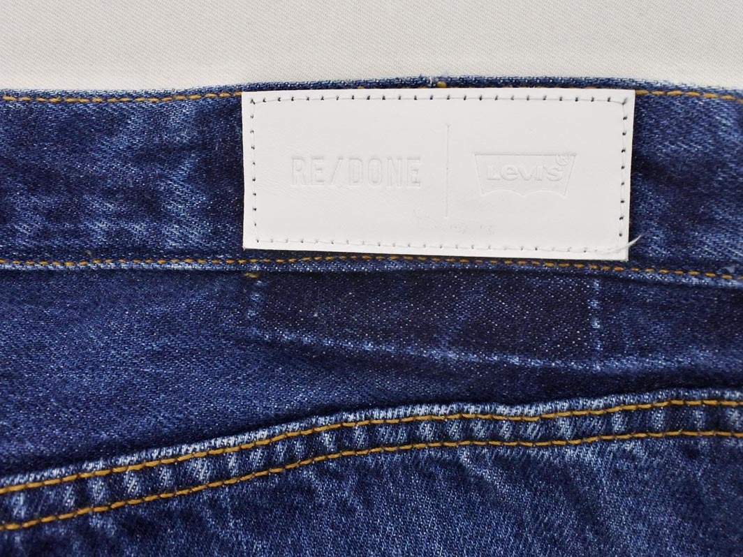 リダン リーバイス ユナイテッドアローズ 取扱 カットオフ ボタンフライ テーパード デニムパンツ size27/青 ■■ ☆ fkb2 レディース_画像8