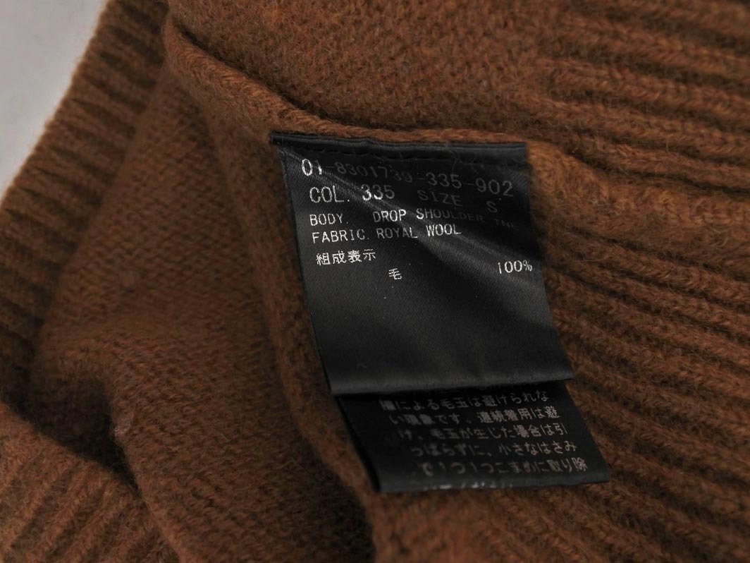 theory セオリー ウール100% タートルネック ニット セーター sizeS/茶 ◇■ ☆ fkb2 レディース_画像6