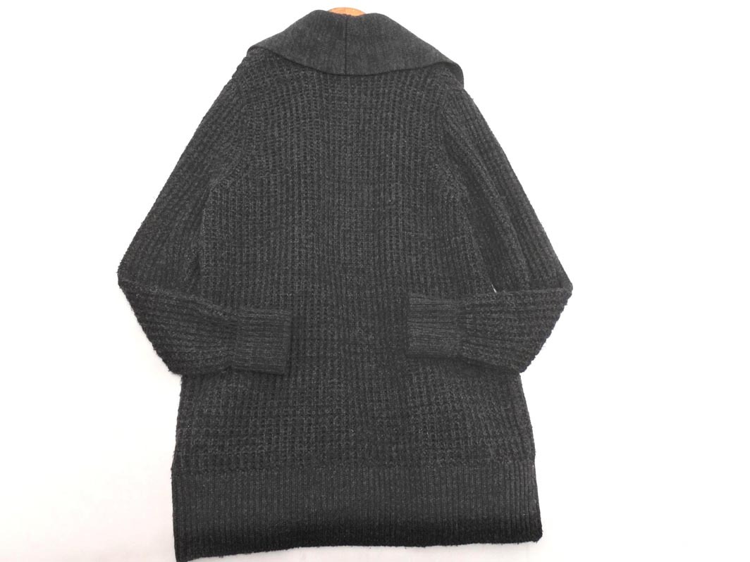 23区 ウール100% ショールカラー ロング カーディガン size38/チャコール ◇■ ☆ fkb2 レディース_画像5