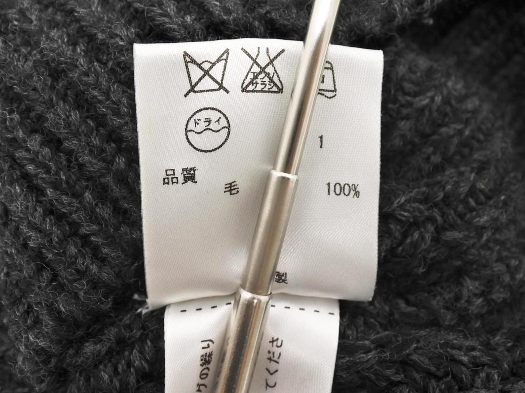 23区 ウール100% ショールカラー ロング カーディガン size38/チャコール ◇■ ☆ fkb2 レディース_画像6