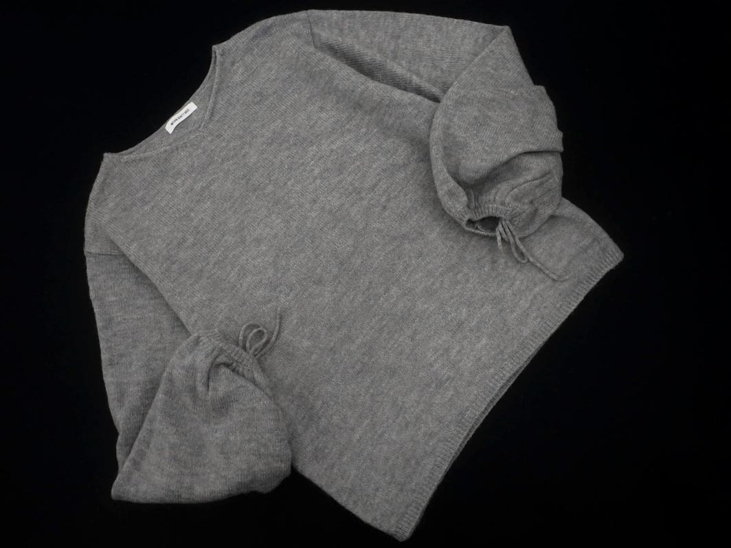 NATURAL BEAUTY BASIC ナチュラルビューティーベーシック パフスリーブ ニット セーター sizeM/グレー ◇■ ☆ fkb2 レディース_画像1