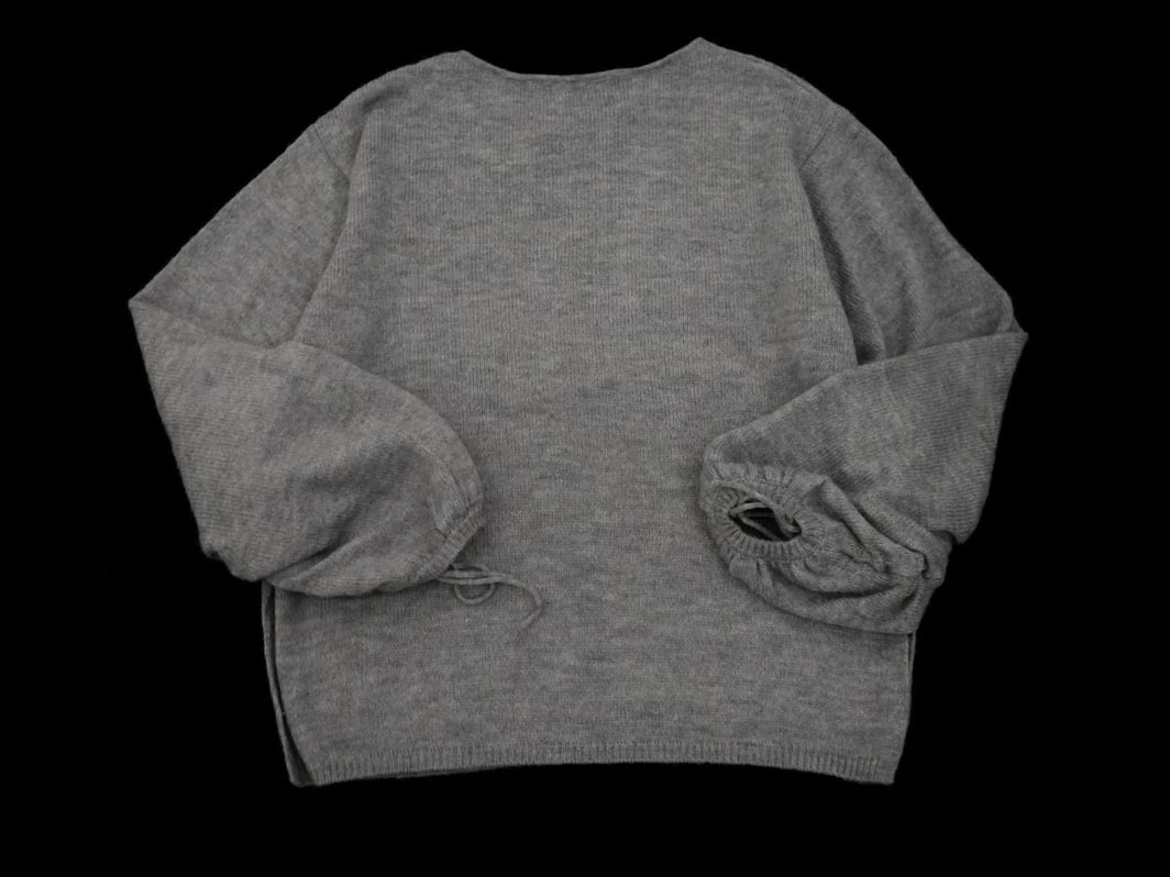 NATURAL BEAUTY BASIC ナチュラルビューティーベーシック パフスリーブ ニット セーター sizeM/グレー ◇■ ☆ fkb2 レディース_画像4