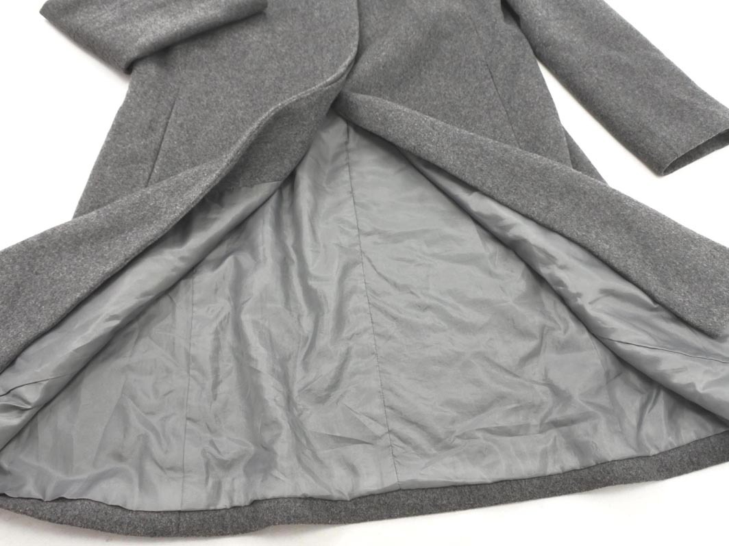 ROPE ロペ ウール混 ノーカラー コート size36/グレー ◇■ ☆ fkb2 レディース_画像4
