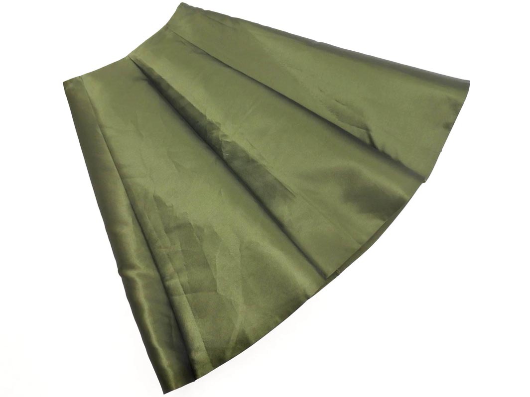 LANVIN ランバン シルク混 Aライン 台形 スカート size36/カーキ ◇■ ☆ fkb4 レディース_画像1