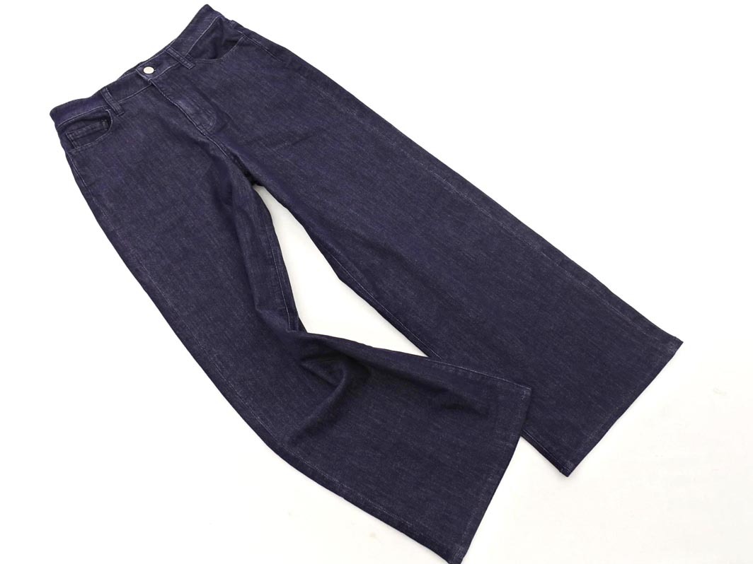 自由区 BLUE ワイド デニムパンツ size38/濃紺 ■■ ☆ fkb4 レディース_画像1