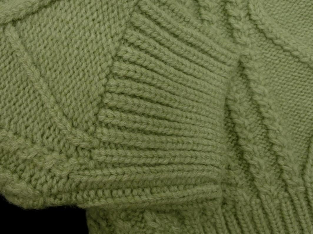 新品 Rope Picnic ロペピクニック ケーブル編み ハイネック ニット セーター size38/緑 ◇■ ☆ fkb4 レディース_画像3