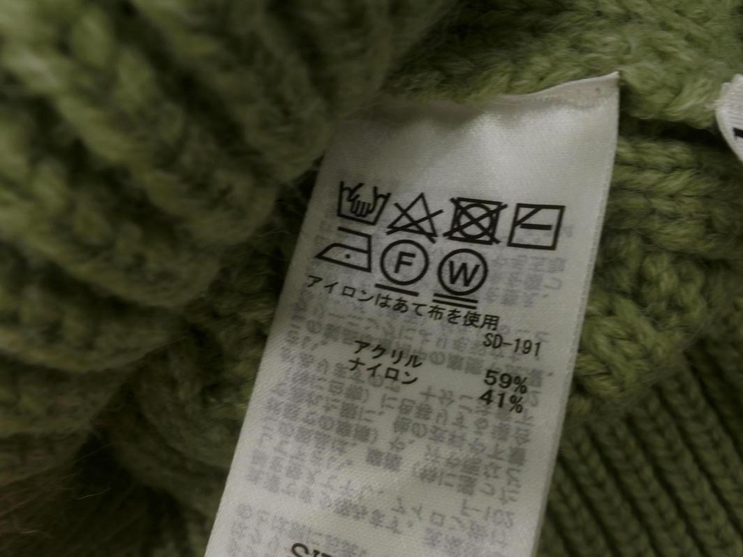 新品 Rope Picnic ロペピクニック ケーブル編み ハイネック ニット セーター size38/緑 ◇■ ☆ fkb4 レディース_画像6