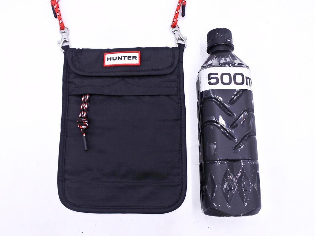 ネコポスOK HUNTER ハンター サコッシュ ショルダー バッグ 黒 ■■ ☆ fkb4 レディース_画像2