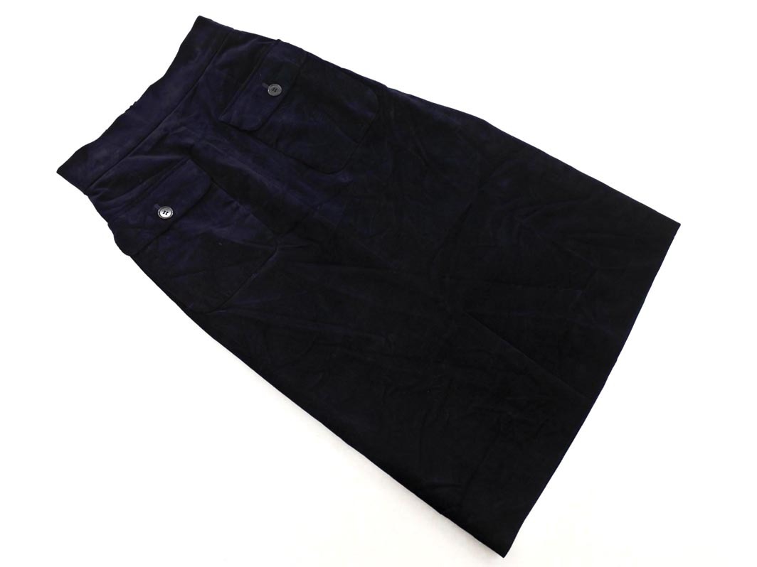 SONO ソーノ コーデュロイ スリット ロング スカート size1/紺 ◇■ ☆ fkb4 レディース_画像1