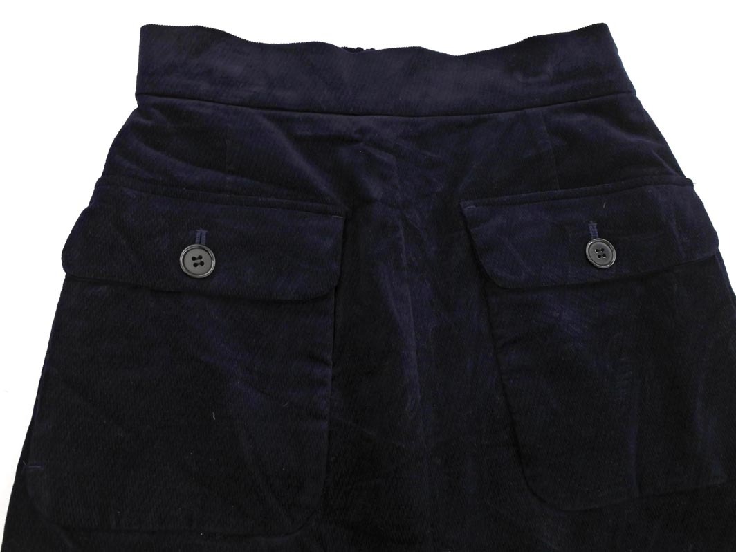 SONO ソーノ コーデュロイ スリット ロング スカート size1/紺 ◇■ ☆ fkb4 レディース_画像2