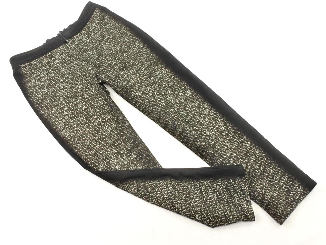 22 OCTOBRE 22 Okt -bru общий рисунок легкий брюки size38/ чёрный x серый *# * fkb4 женский 