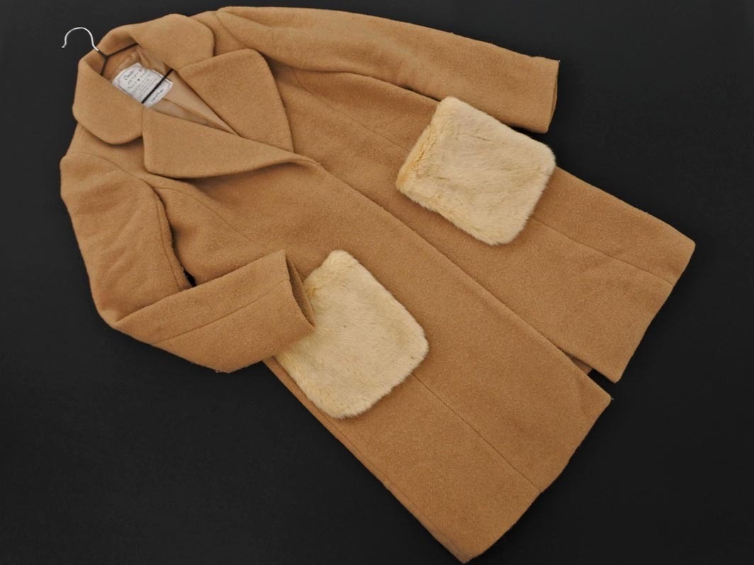 Heather Heather шерсть . длинное пальто sizeS/ бежевый *# * fkb4 женский 