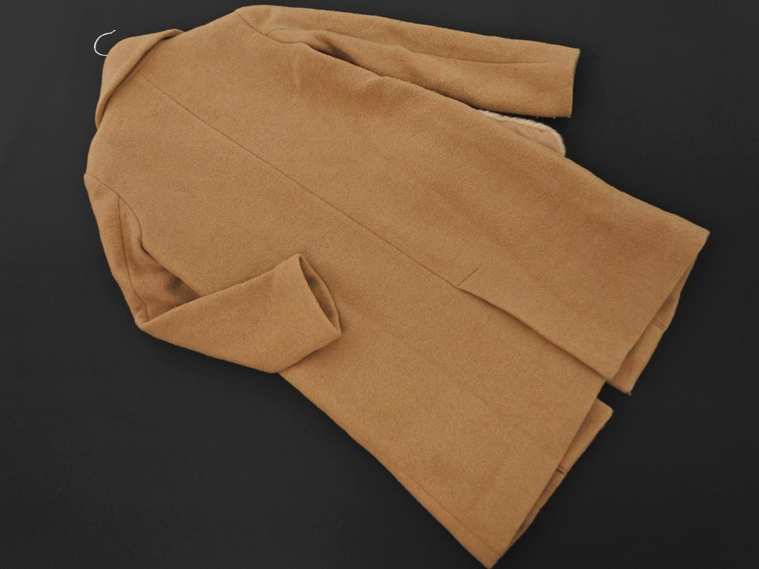 Heather Heather шерсть . длинное пальто sizeS/ бежевый *# * fkb4 женский 