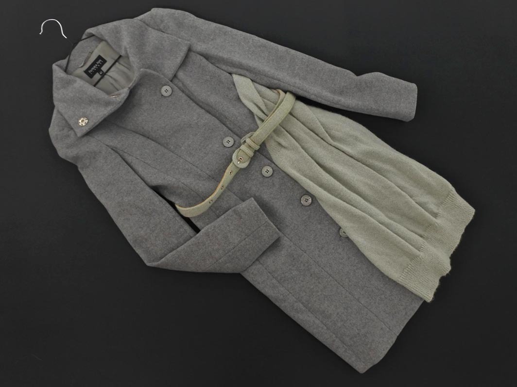 PATRIZIA PEPE パトリッツィアペペ ウール100% ニット 切替 コート size42/グレー ◇■ ☆ fkb4 レディース_画像1