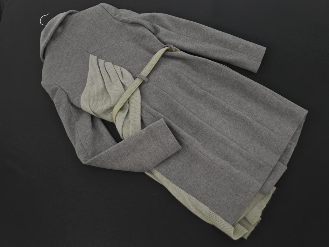 PATRIZIA PEPE パトリッツィアペペ ウール100% ニット 切替 コート size42/グレー ◇■ ☆ fkb4 レディース_画像6