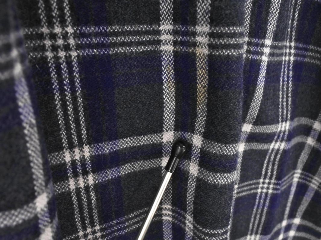 Chez toi シェトワ チェック フレア スカート sizeF/グレーx紺 ◇■ ☆ fkb3 レディース_画像6