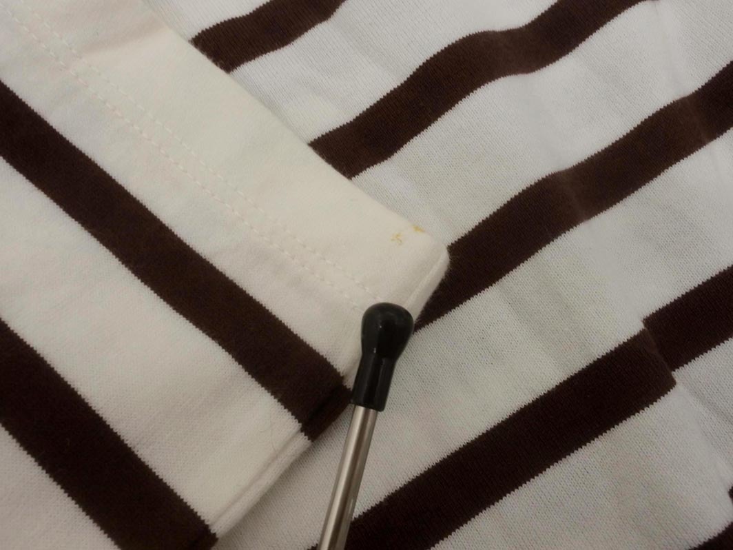 JOURNAL STANDARD relume ジャーナルスタンダードレリューム ボーダー カットソー sizeF/白ｘ茶 ◇■ ☆ fkb4 レディース_画像4