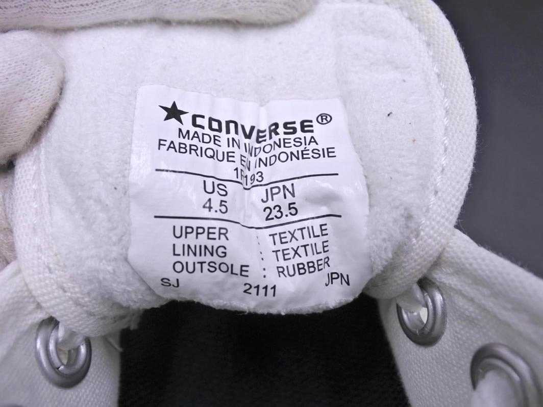 CONVERSE コンバース 1R193 ジャックパーセル キャンバス ローカット スニーカー size23.5/白 ■■ ☆ fkb3 レディース_画像8