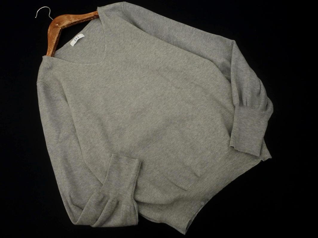 a.v.v アーヴェヴェ Vネック ニット セーター sizeM/グレー ◇■ ☆ fkb3 レディース_画像1