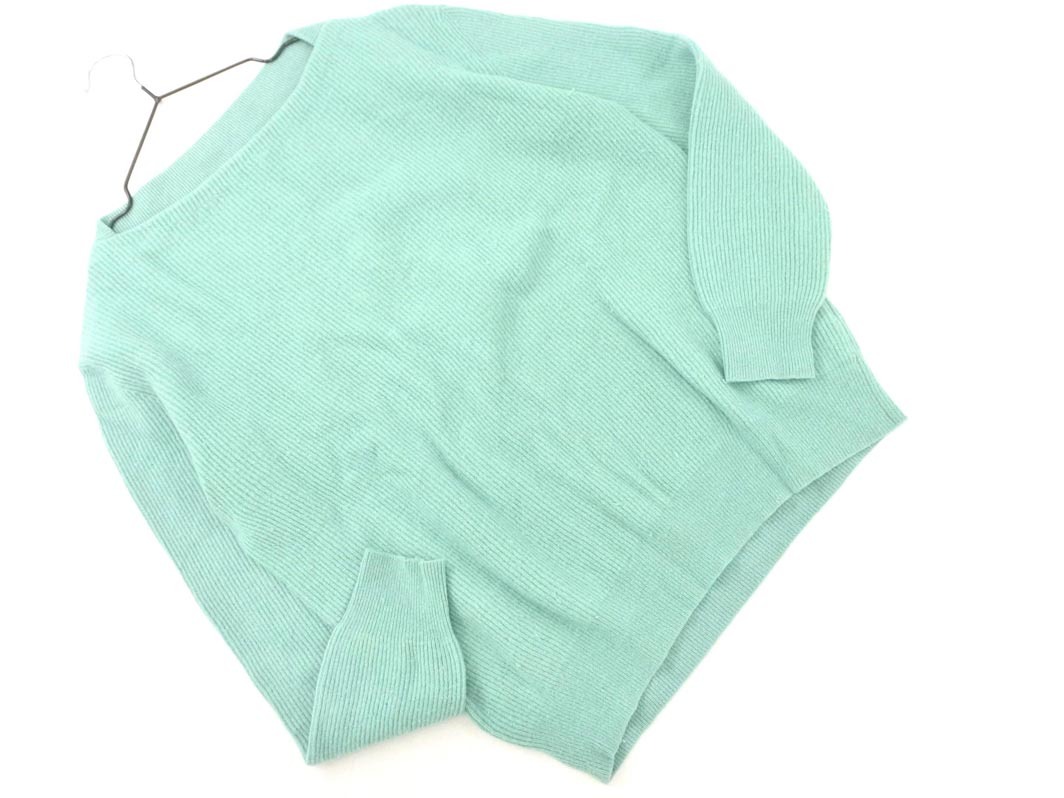 NATURAL BEAUTY BASIC ナチュラルビューティーベーシック ウール混 ニット セーター sizeM/緑 ◇■ ☆ fkb3 レディース_画像1