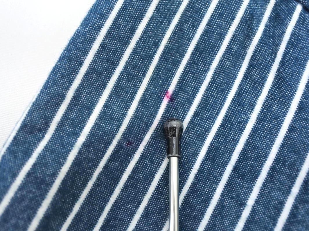 JOURNAL STANDARD ジャーナルスタンダード ストライプ バンドカラー ネル シャツ sizeM/白ｘ紺 ◇■ ☆ fkb7 メンズ_画像4