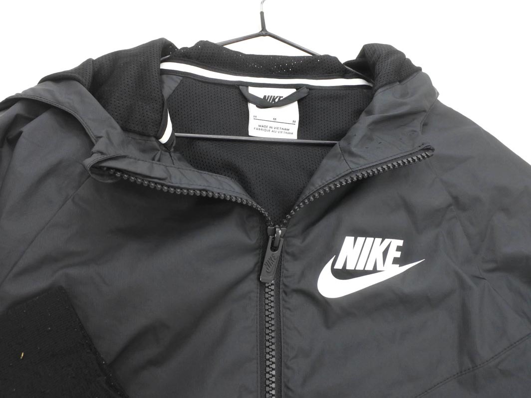 nike ナイキ フーディー ロゴ プリント ジャケット sizeM 140 150/黒 ◇■ ☆ fkb7 男の子_画像3