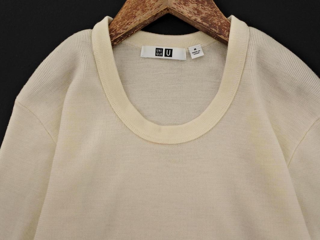 Uniqlo U ユニクロ ユー ルメール ウール混 ニット セーター sizeM/アイボリー ◇■ ☆ fkb7 レディース_画像2