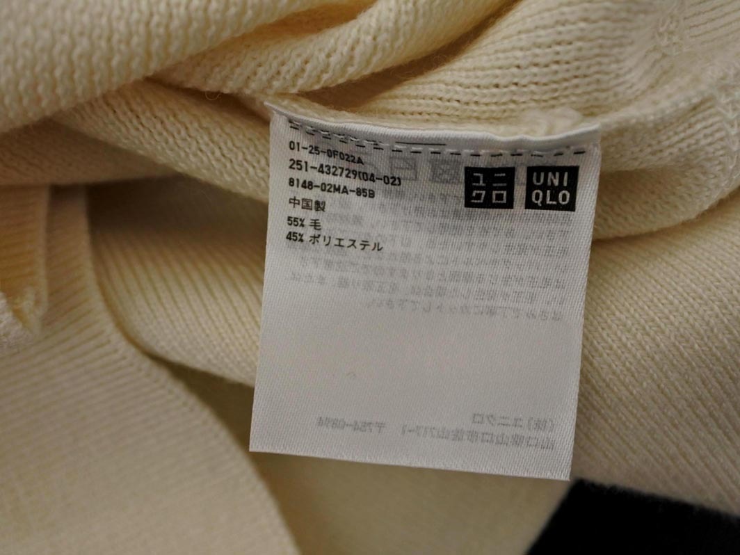 Uniqlo U ユニクロ ユー ルメール ウール混 ニット セーター sizeM/アイボリー ◇■ ☆ fkb7 レディース_画像4